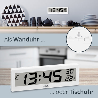 Digitale DCF-Funkuhr mit XXL-Ziffern