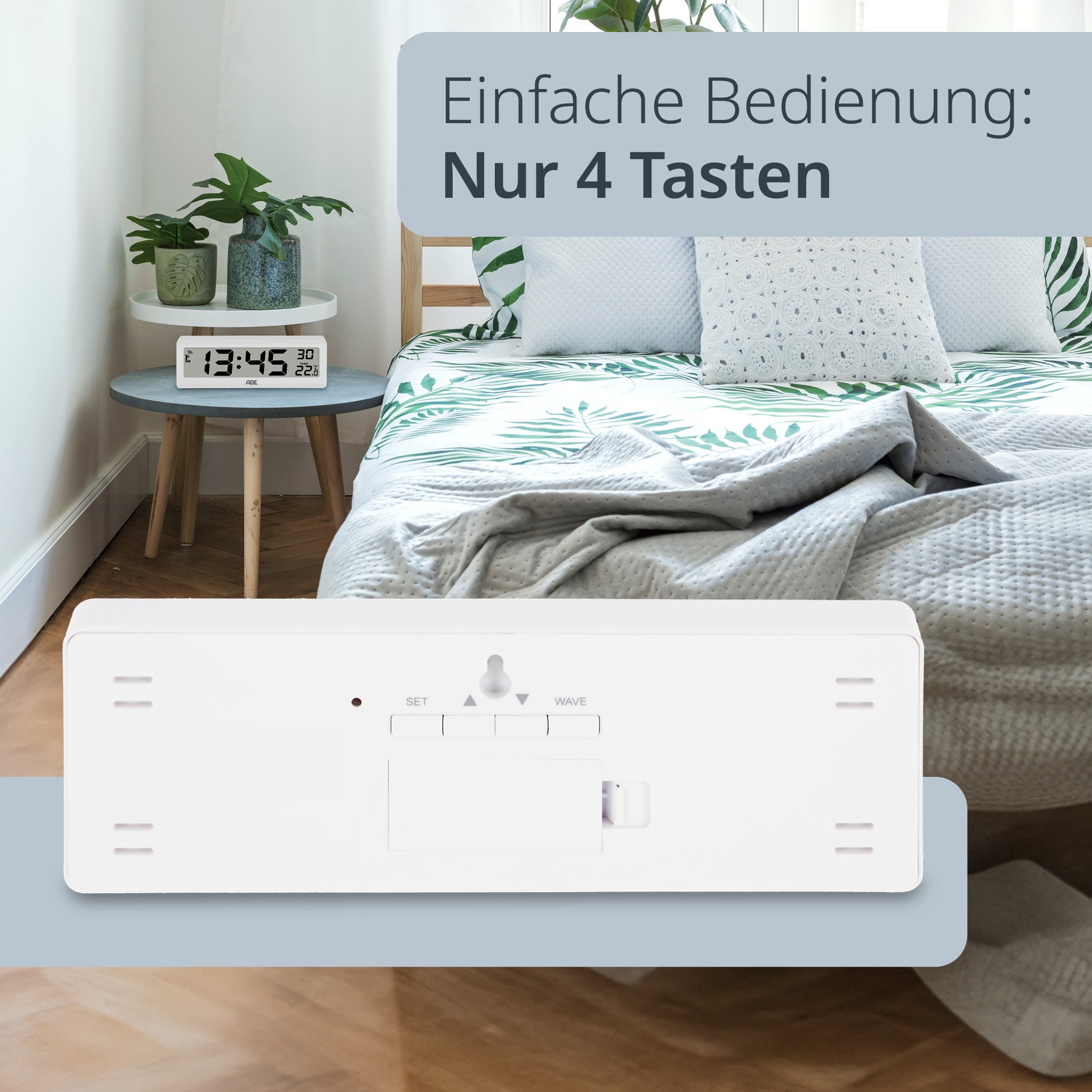 Digitale DCF-Funkuhr mit XXL-Ziffern