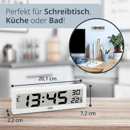 Digitale DCF-Funkuhr mit XXL-Ziffern