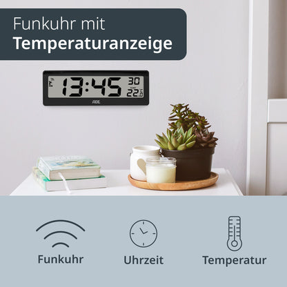 Digitale DCF-Funkuhr mit XXL-Ziffern