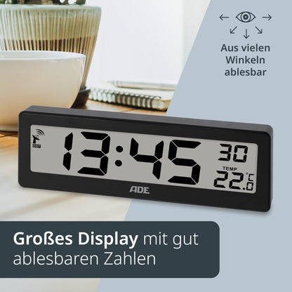 Digitale DCF-Funkuhr mit XXL-Ziffern