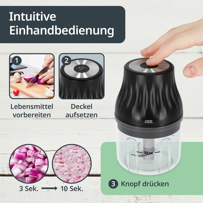 Electric mini chopper with battery