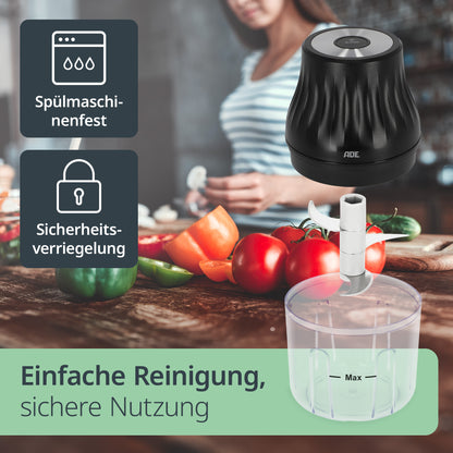 Electric mini chopper with battery