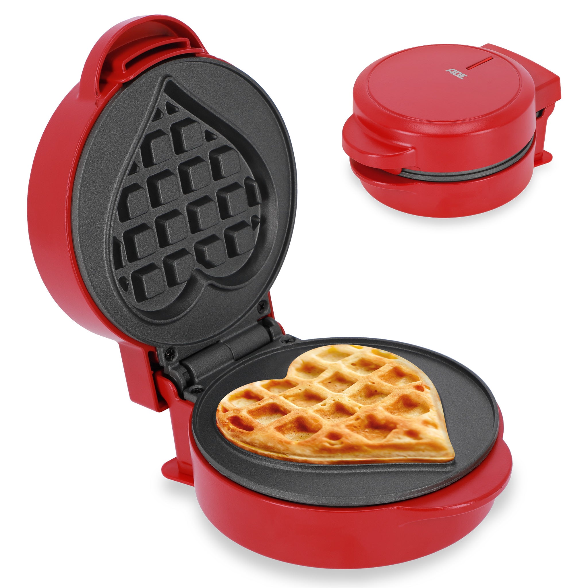 Mini waffle iron – heart-shaped