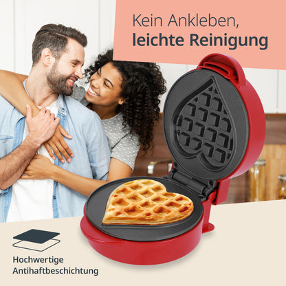 Mini waffle iron – heart-shaped