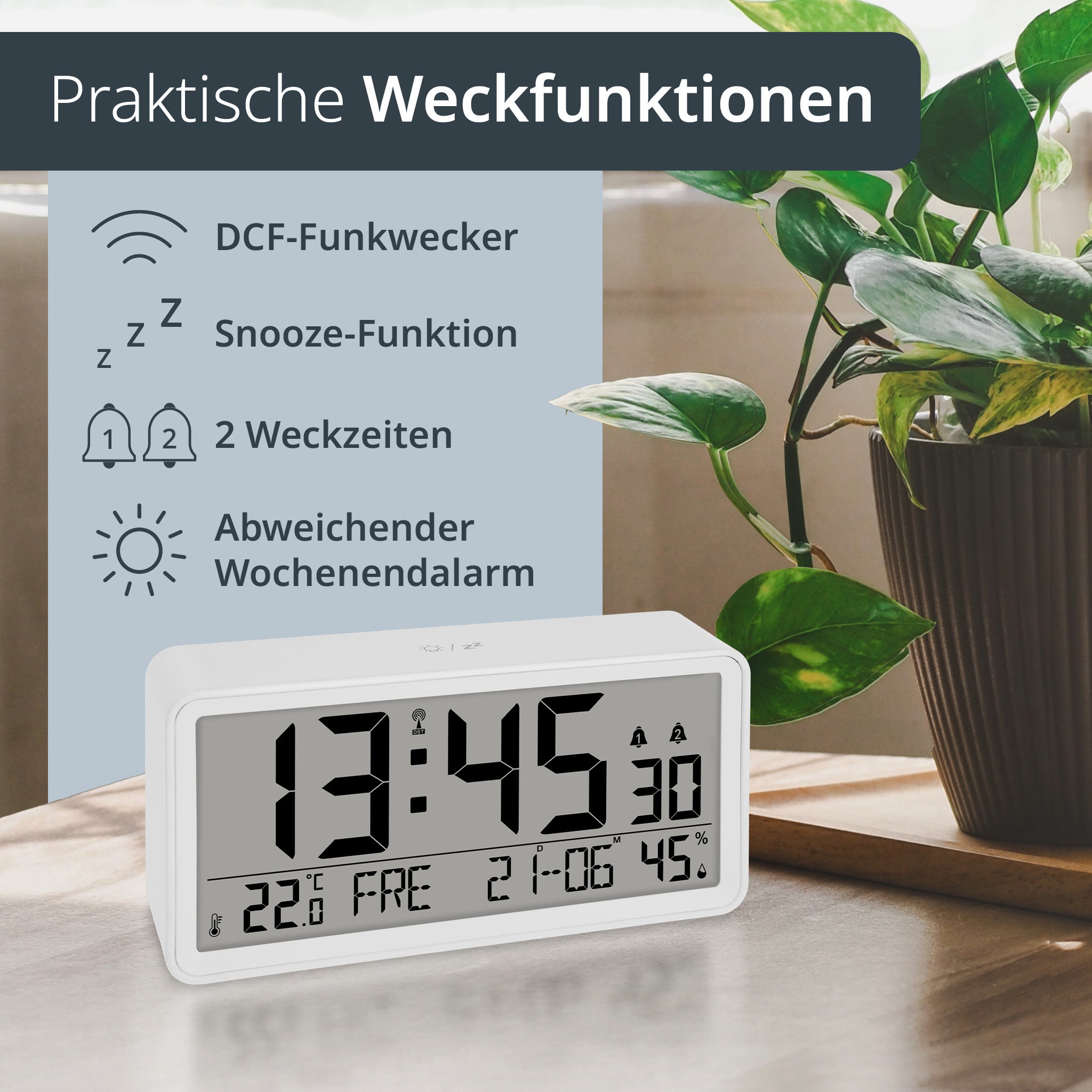 Große digitale Tisch-/Wanduhr