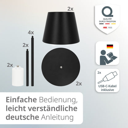 2-in-1 Tisch- und Flaschenleuchte