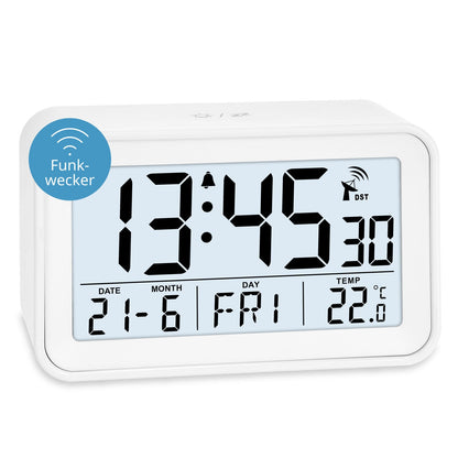 Digital radio-controlled alarm clock