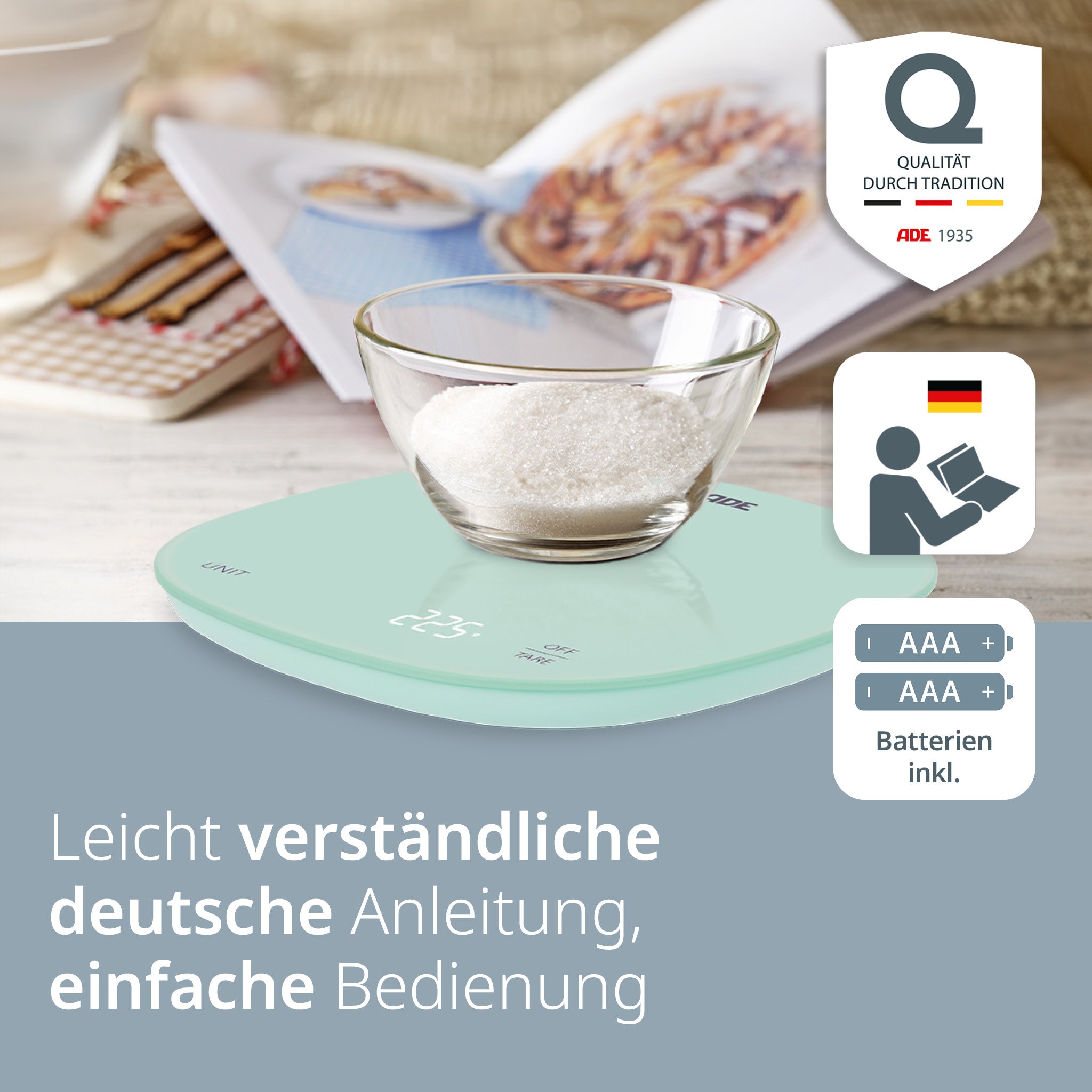 ADE digitale Küchenwaage Kyra