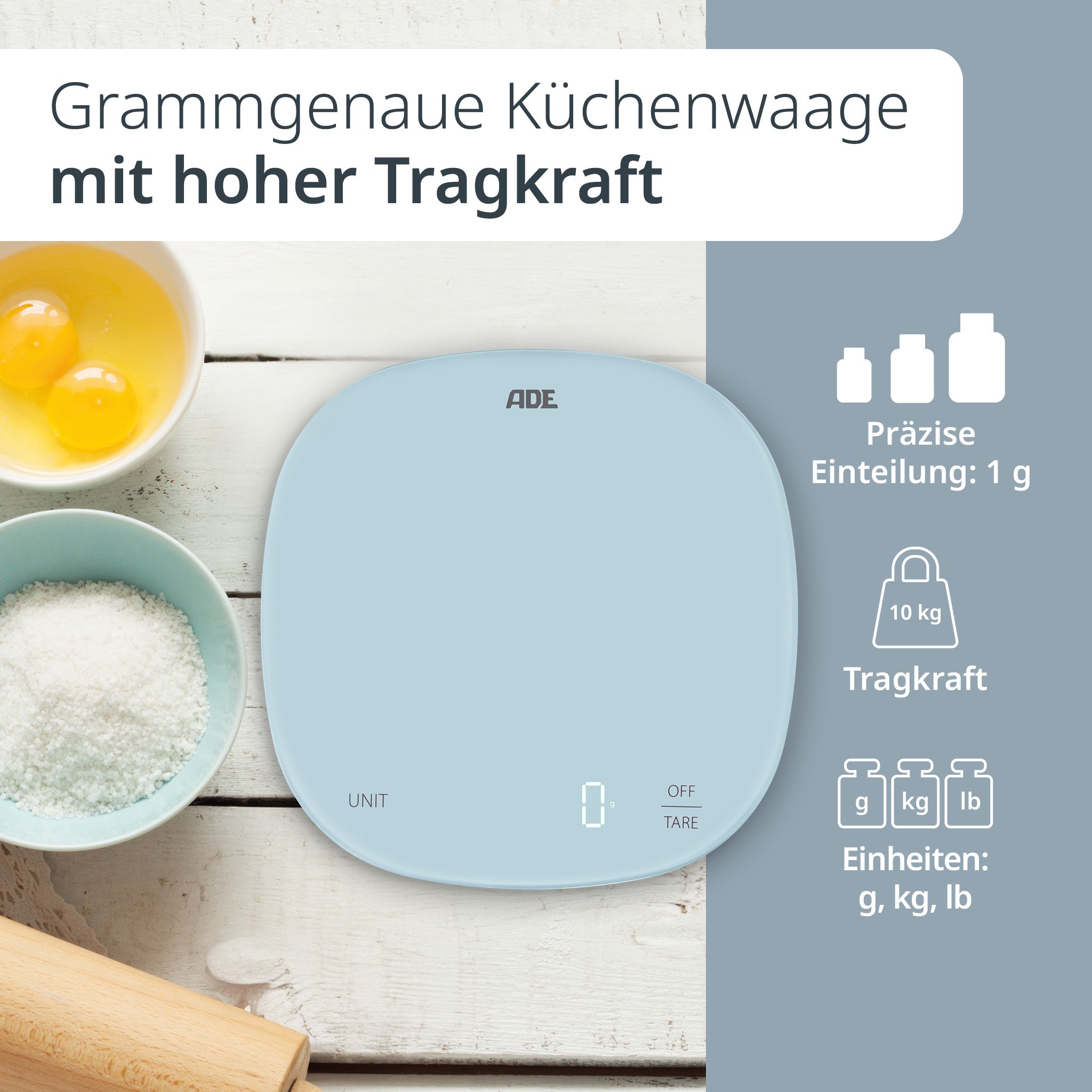 ADE digitale Küchenwaage Kyra