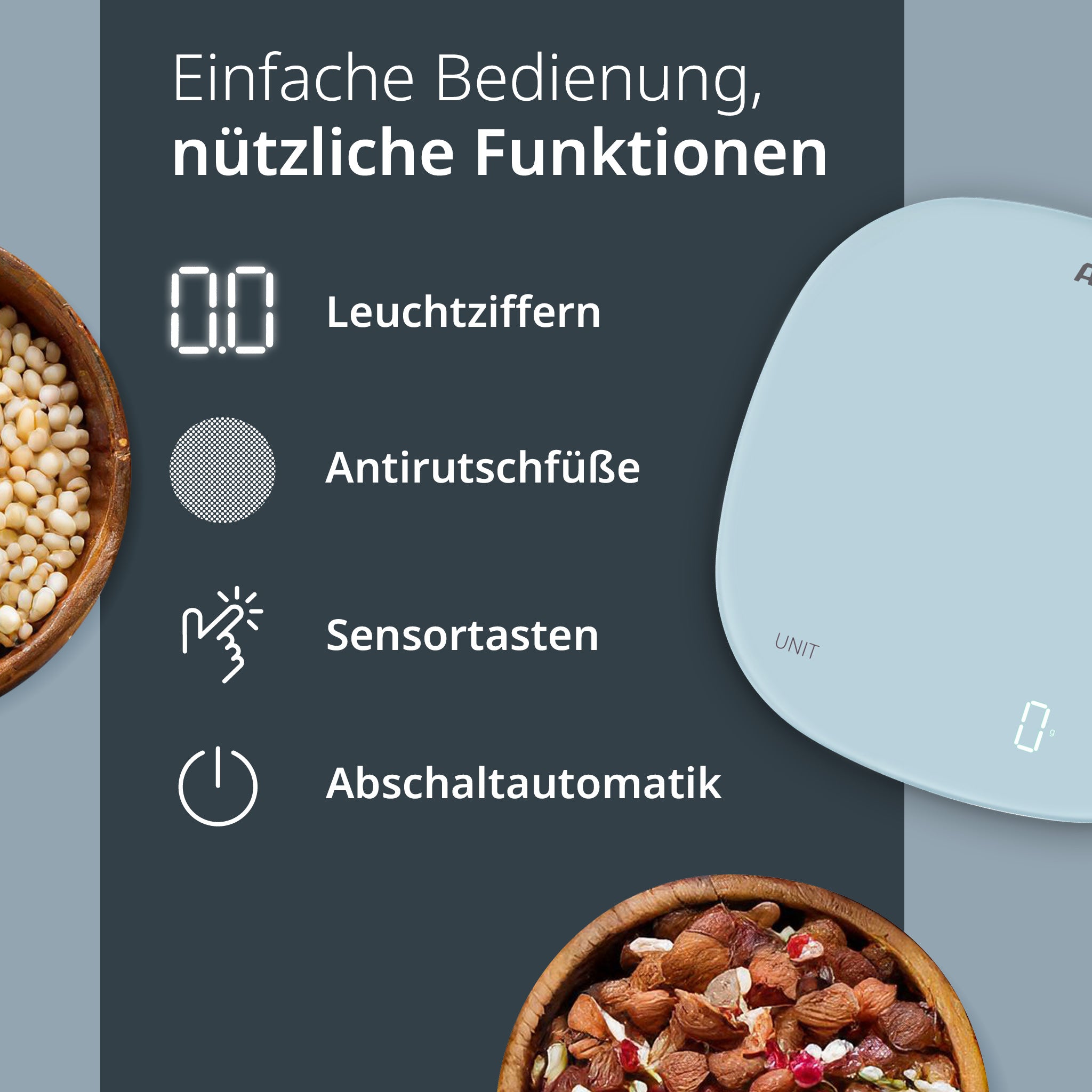 ADE digitale Küchenwaage Kyra