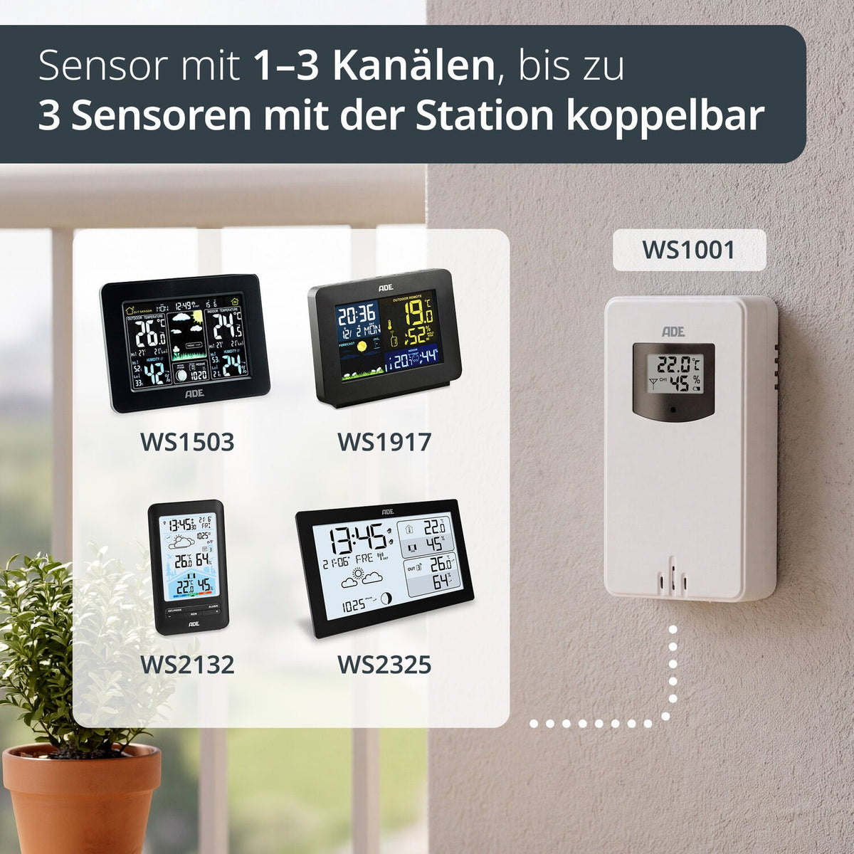 Außensensor für Wetterstationen – 1 Kanal