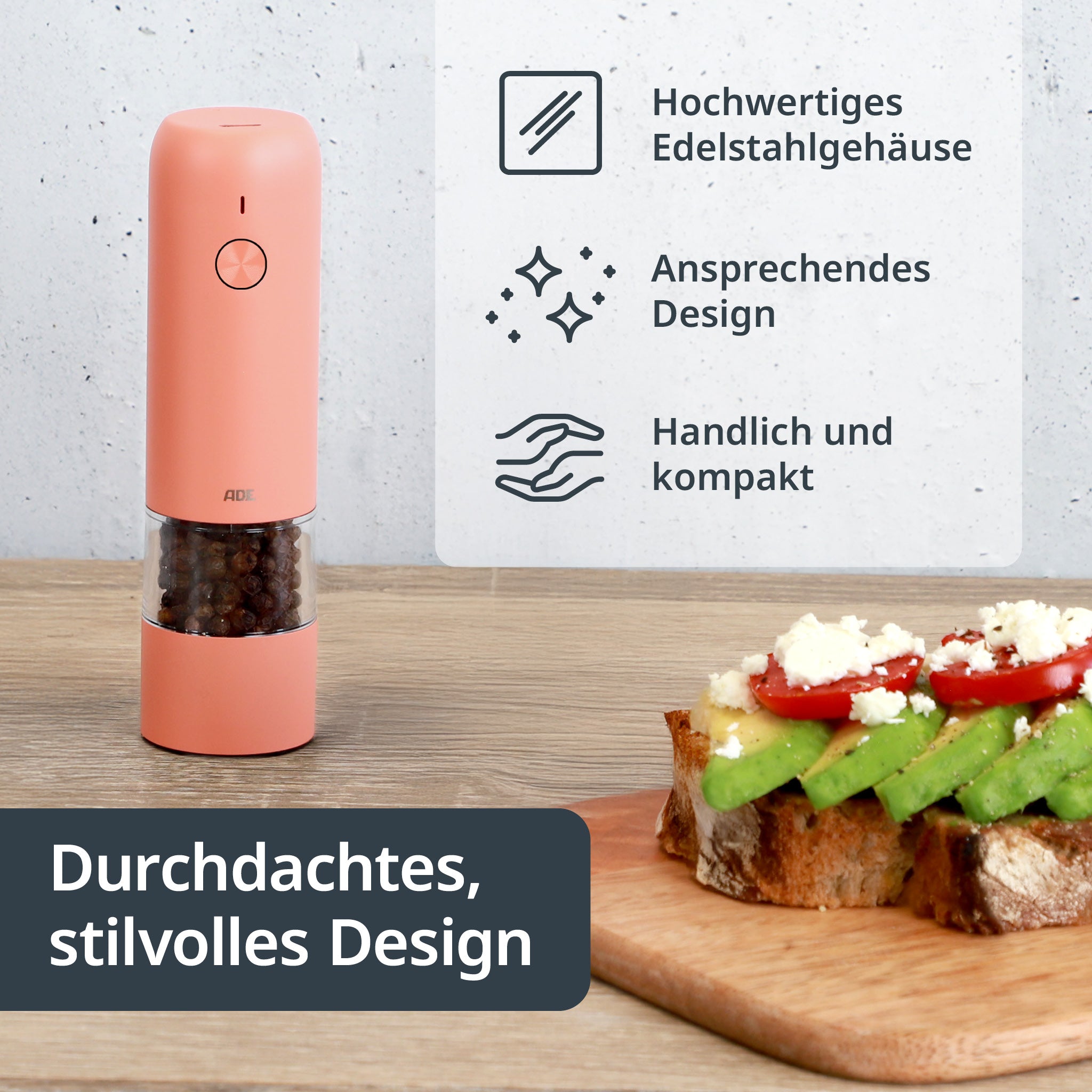 Elektrische Mini Salz- und Pfeffermühle