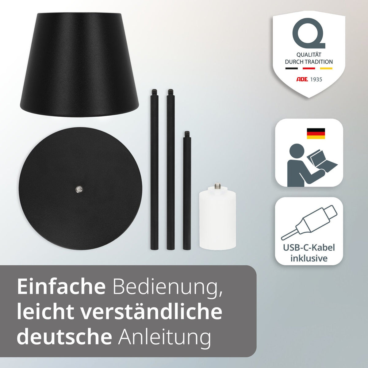 2-in-1 Tisch- und Flaschenleuchte