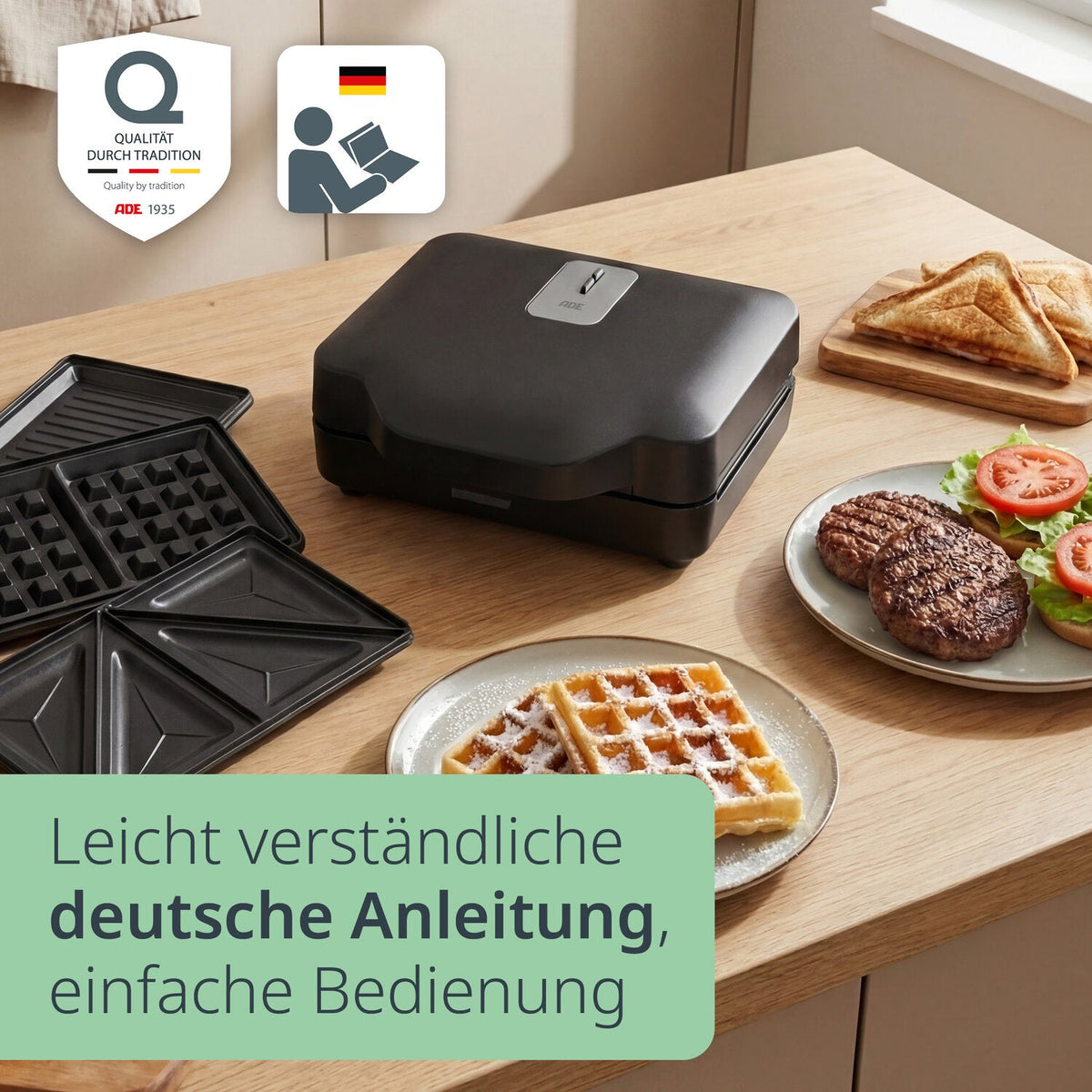 3-in-1 Sandwich and Waffle Maker