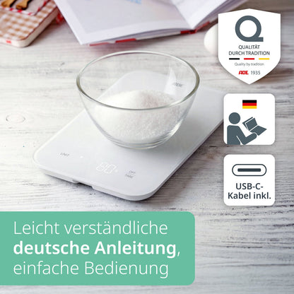 Digitale Küchenwaage mit USB-C