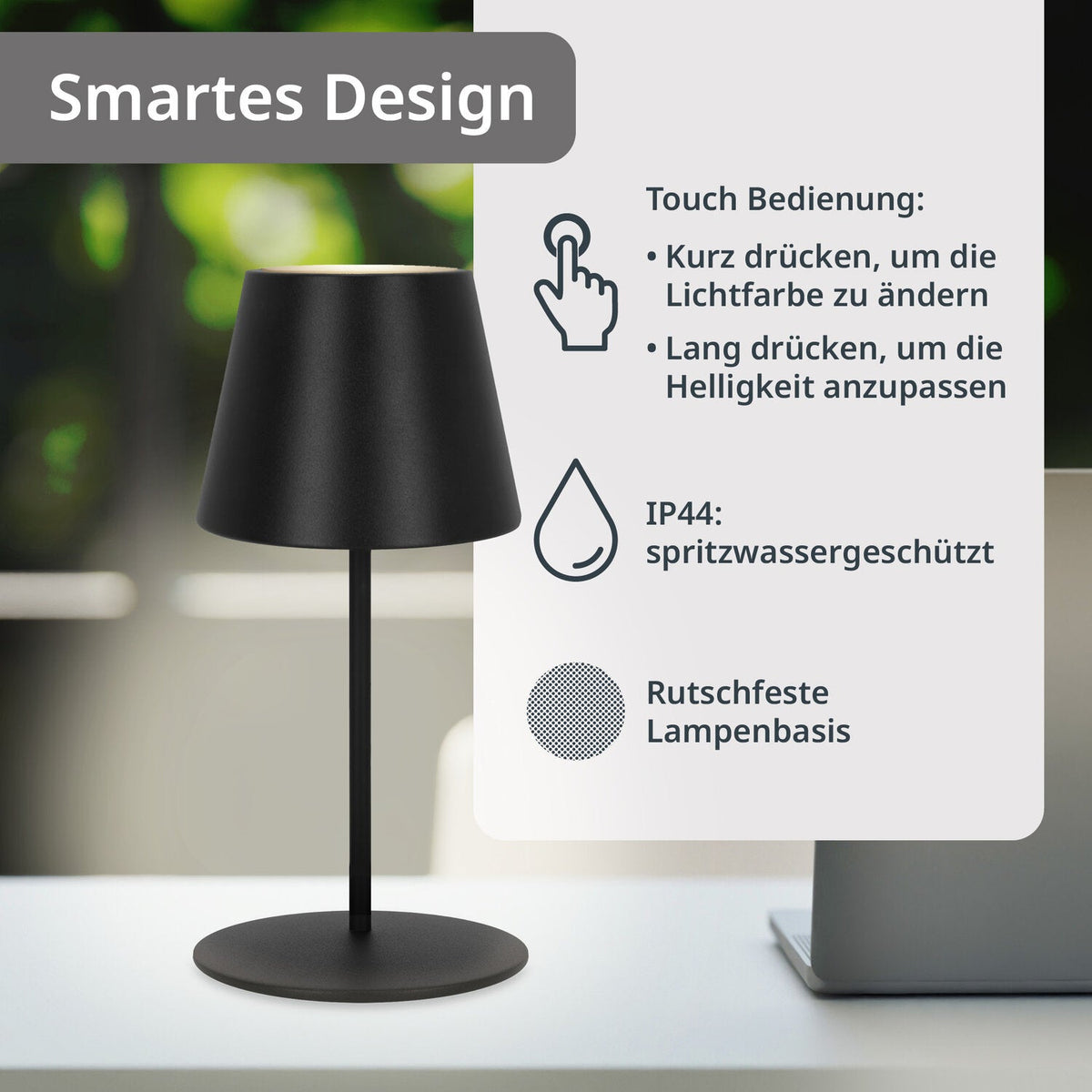 2-in-1 Tisch- und Flaschenleuchte