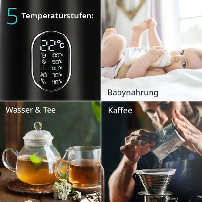 Wasserkocher mit Temperaturwahl