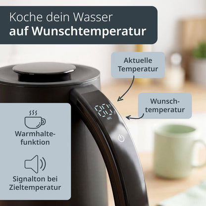 Mini-Wasserkocher mit Temperaturwahl