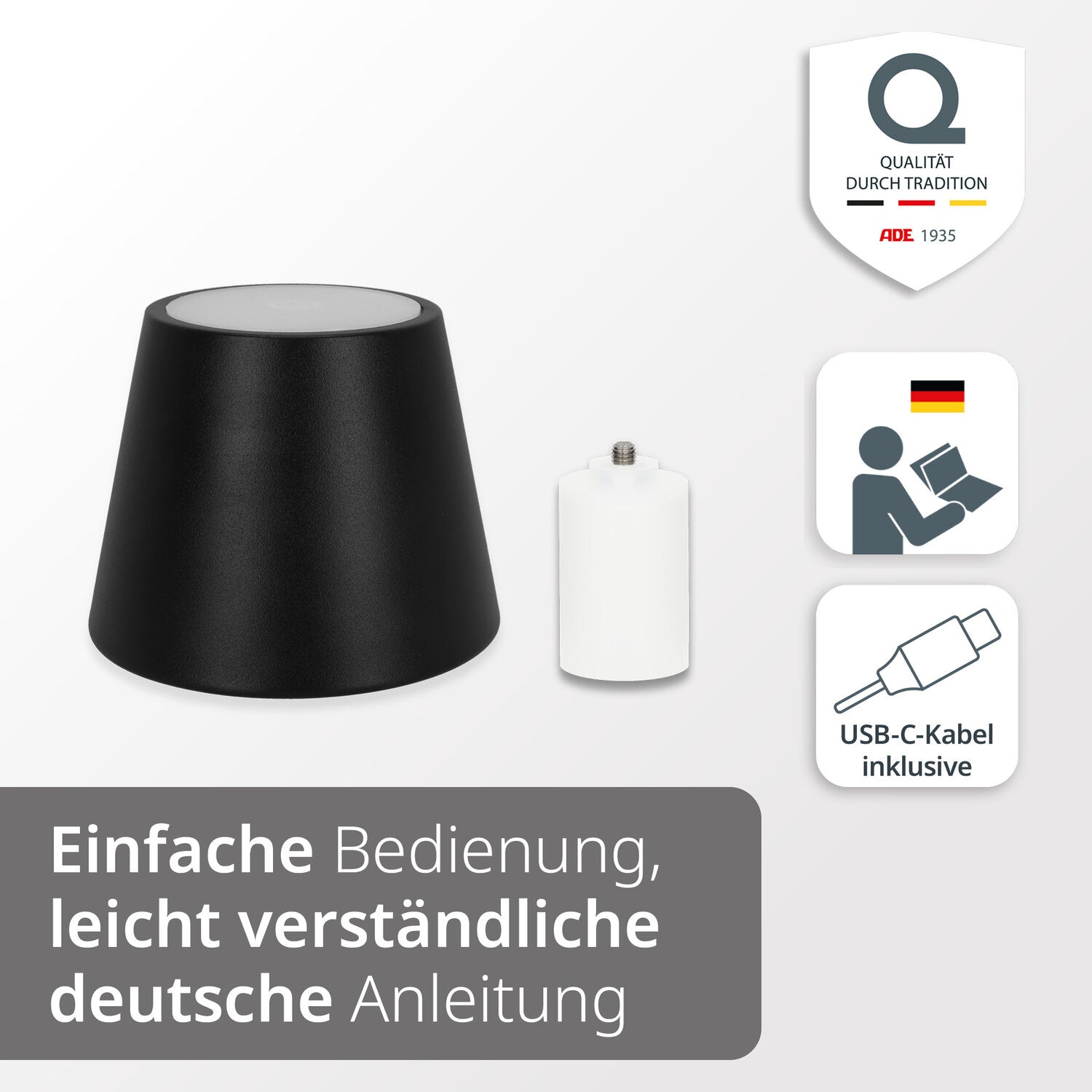 2-in-1 Tisch- und Flaschenleuchte
