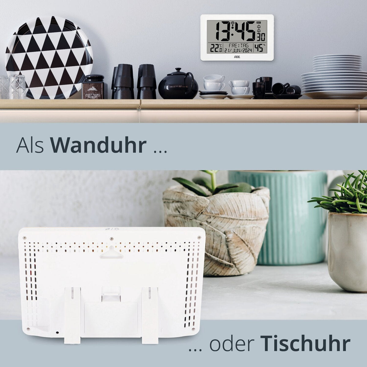 Digital radio-controlled clock