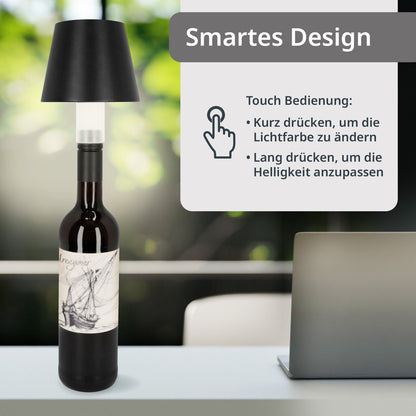 2-in-1 Tisch- und Flaschenleuchte
