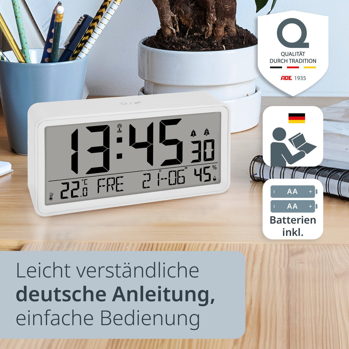 Digitale Tisch- und Wanduhr