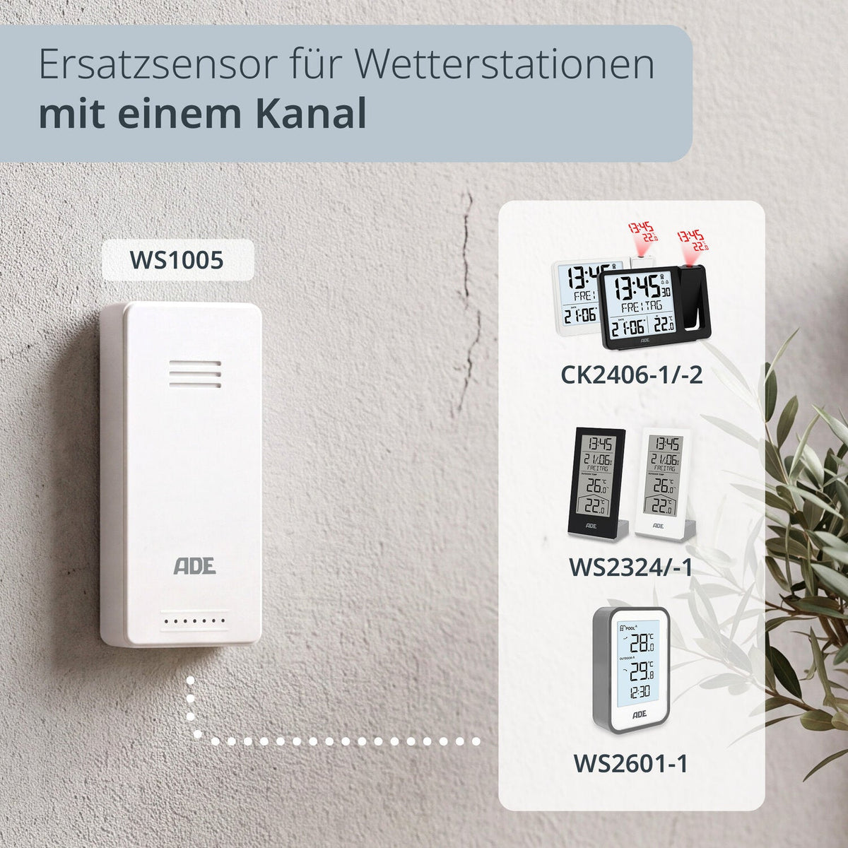 Außensensor für Wetterstationen – 1 Kanal