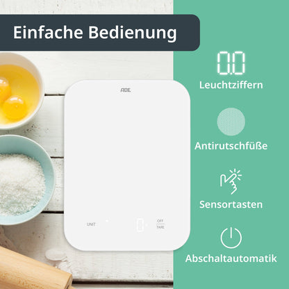 Digitale Küchenwaage mit USB-C