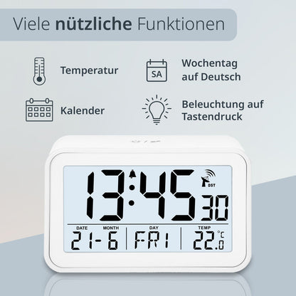 Digital radio-controlled alarm clock