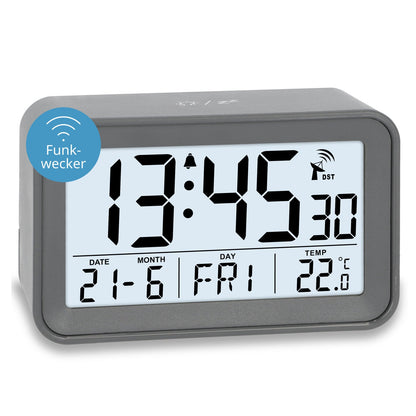 Digital radio-controlled alarm clock