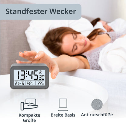 Digital radio-controlled alarm clock