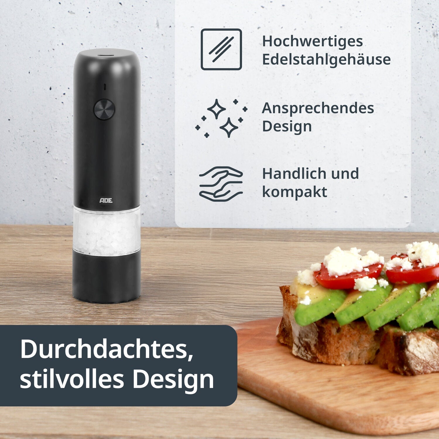 Elektrische Mini-Salz- und Pfeffermühle