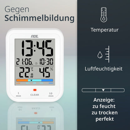 Digitale Badezimmeruhr mit Thermometer