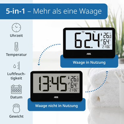 Digitale Personenwaage mit externem Display