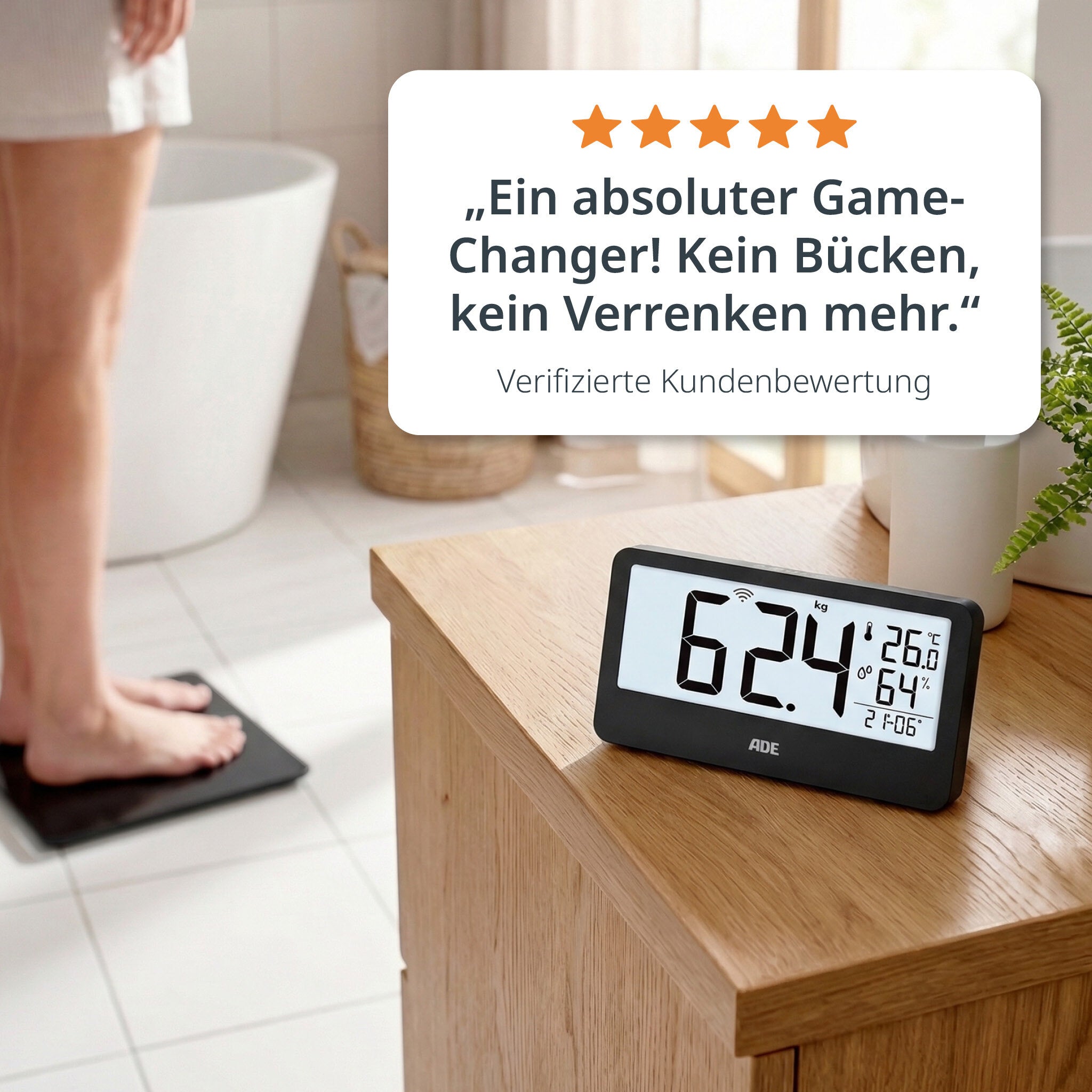 Digitale Personenwaage mit externem Display