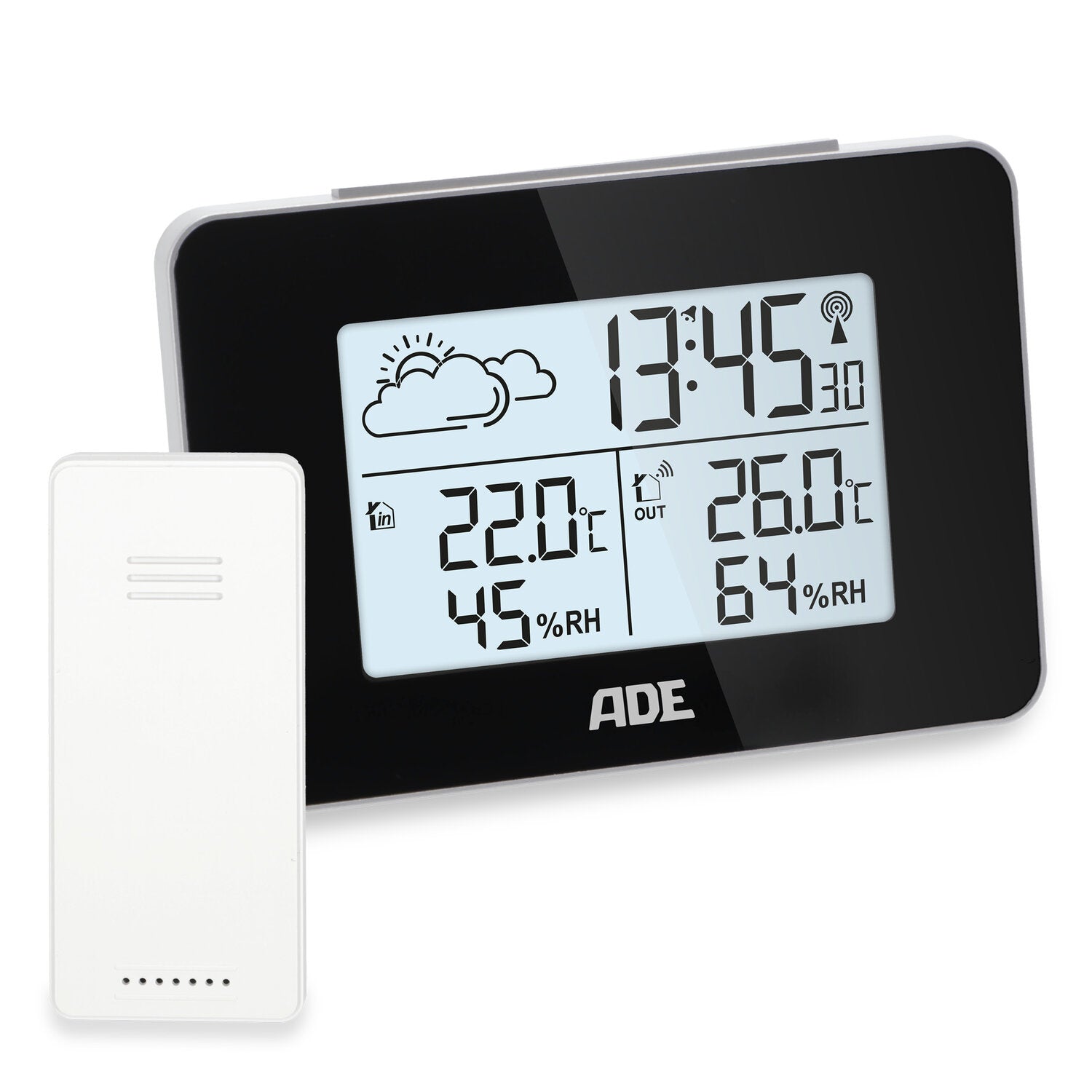 Weather station with wireless outdoor sensor