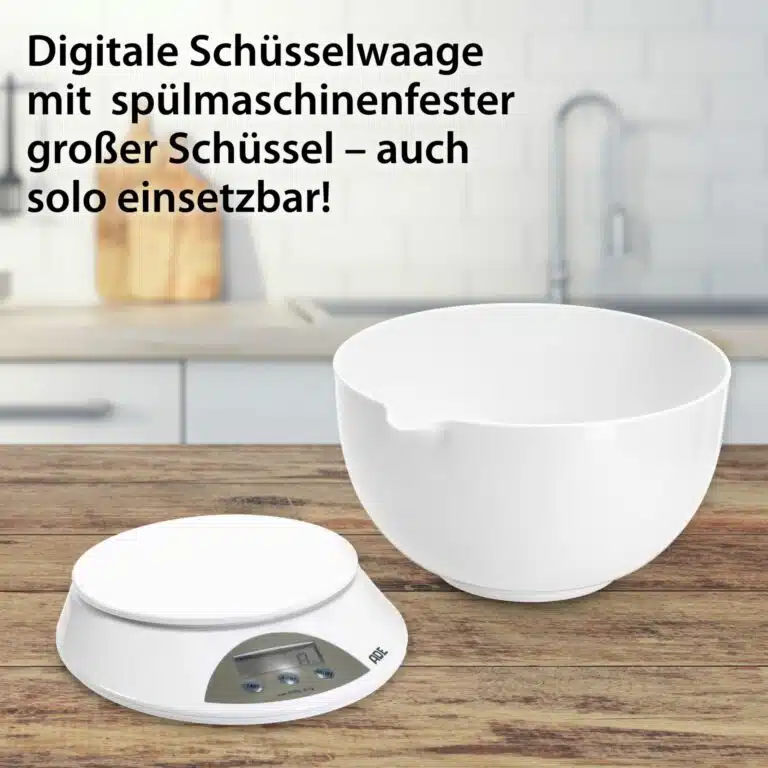 Digitale Schüsselwaage | ADE KE707 Angelina - spülmaschinenfeste Schüssel