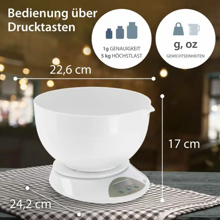 Digitale Schüsselwaage | ADE KE707 Angelina - Beidienung über Drucktasten