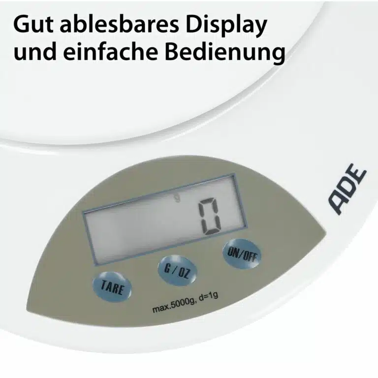 Digitale Schüsselwaage | ADE KE707 Angelina - Display & Bedienung