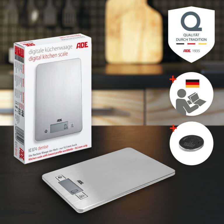Digitale Küchenwaage | ADE KE874 - Anleitung und Batterie