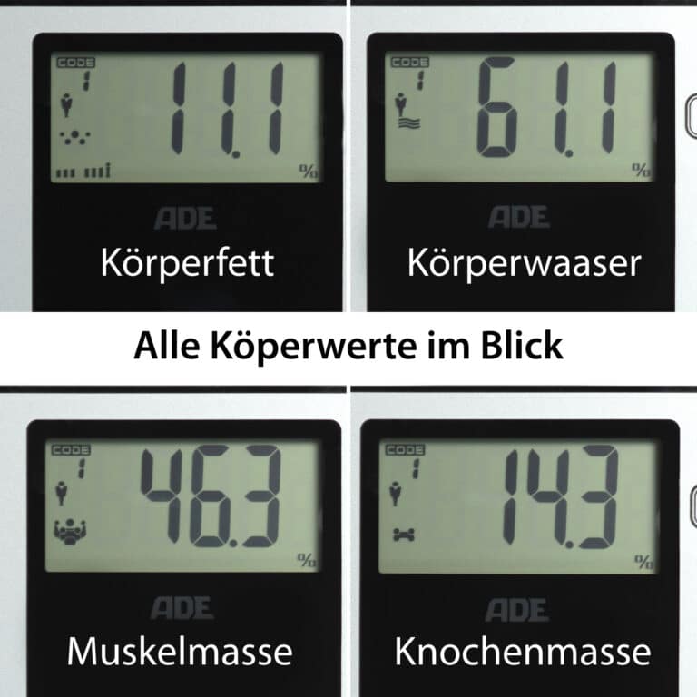 Körperanalysewaage | ADE BA1300 und BA 1301 Tabea - Körperwerte