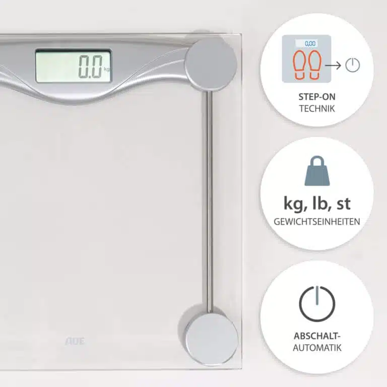 Digitale Personenwaage | ADE BE1510 Olivia - Step-on-Technologie, Gewichtseinheiten, Abschaltautomatik