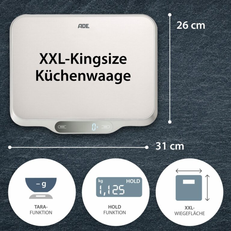 Digitale Küchenwaage | ADE KE1601 Ladina - Funktionen/Maße