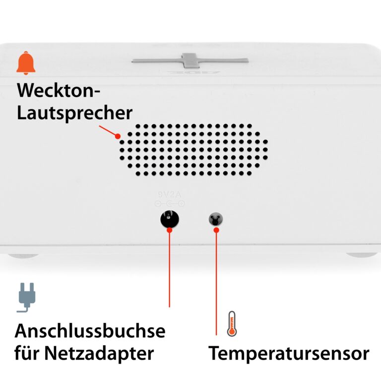 Wecker | ADE CK2010 - Info Rückseite