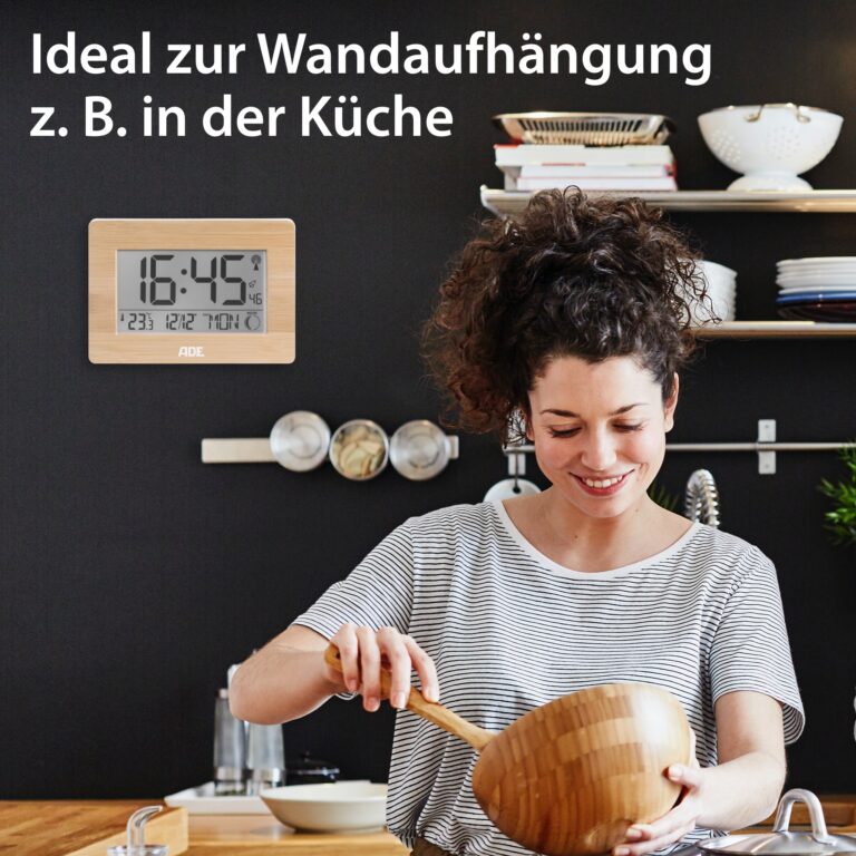 Funkuhr | ADE BM707 Nina - Wandaufhängung Küche