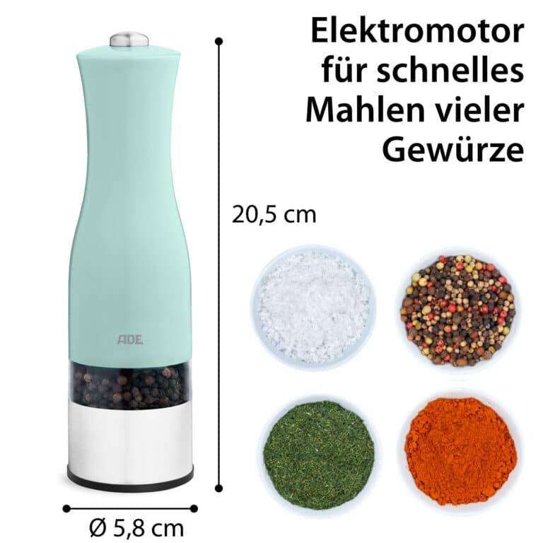 Elektrische Salz- und Pfeffermühle | ADE KG1900-1 - schnelles Mahlen vieler Gewürze