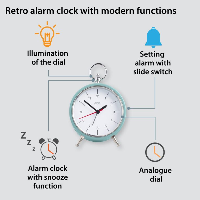Analog retro alarm clock | ADE CK2008