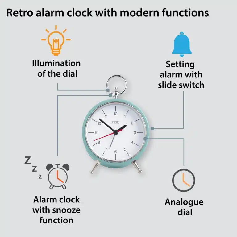 Analog retro alarm clock | ADE CK2008