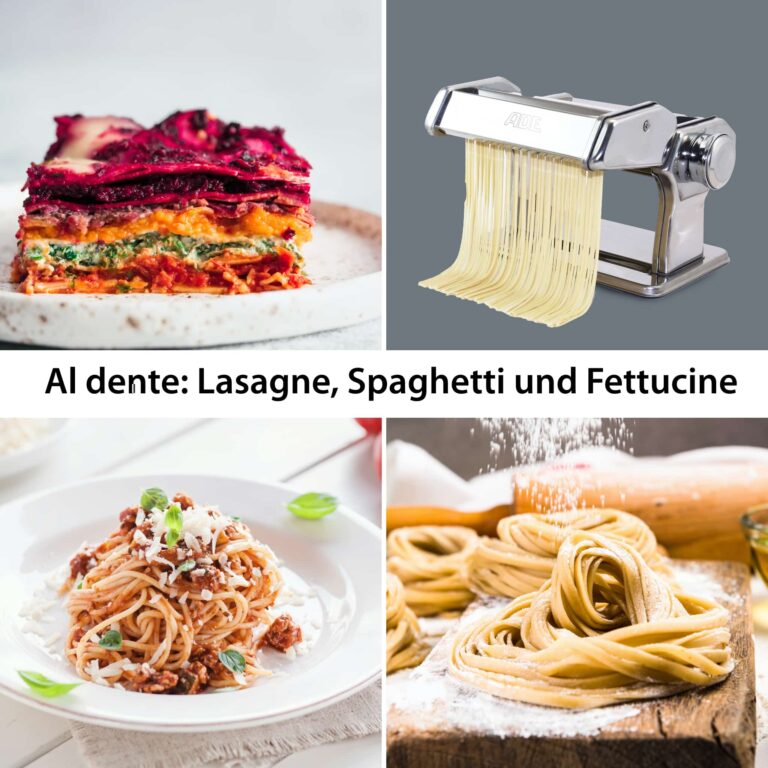 Manuelle Nudelmaschine inkl. Nudeltrockner | ADE KG2102 - Lasagne, Spaghetti, Fettucine